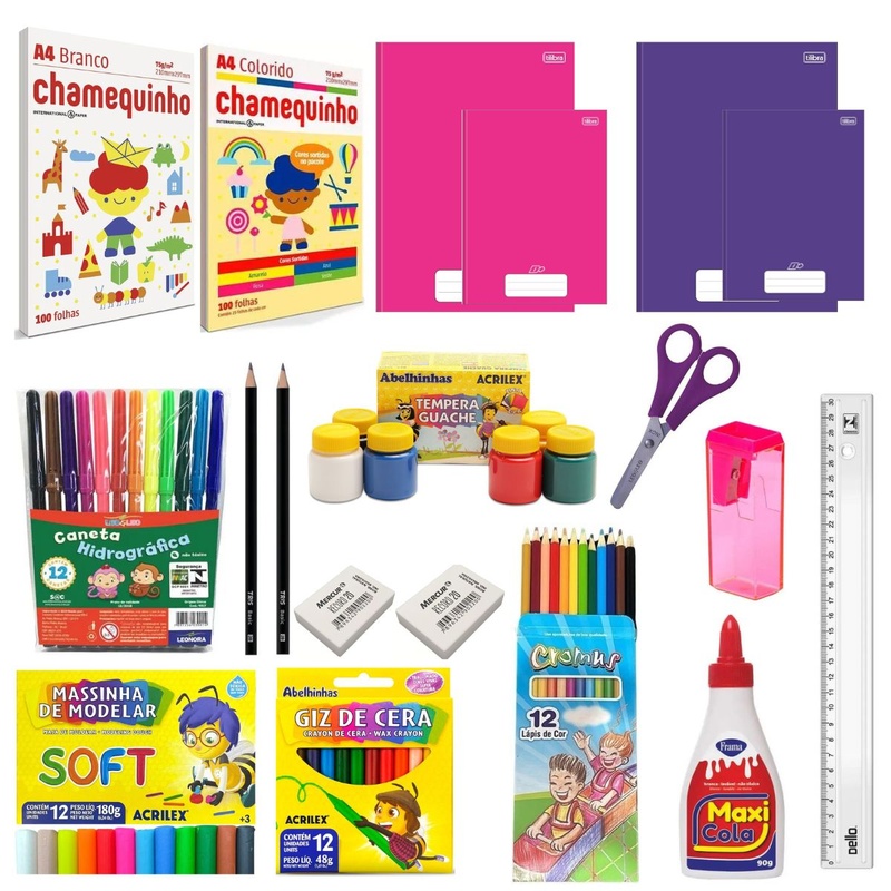 Kit Escolar Completo (12 itens)
