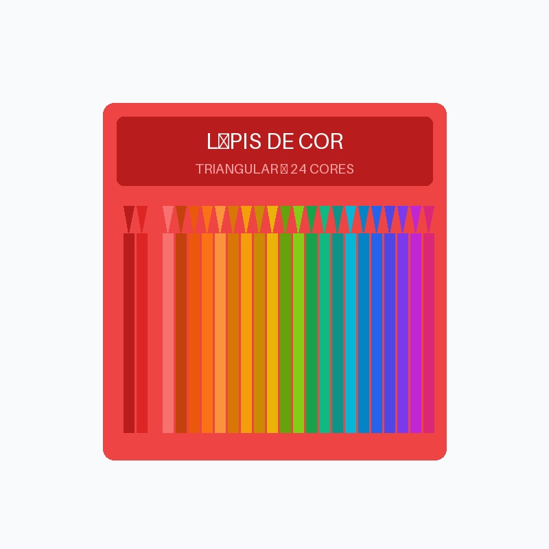 Lápis de Cor Triangular (24 cores)