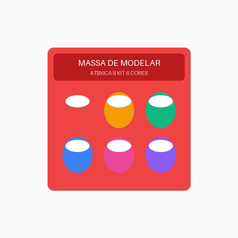 Massa de Modelar Atóxica (kit 6un)