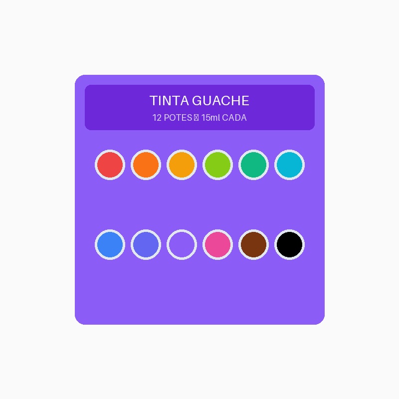 Tinta Guache 12 Cores